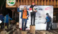 Bartłomiej Krzywdziński na podium Rudawskiego Zimowego Festiwalu Biegowego 