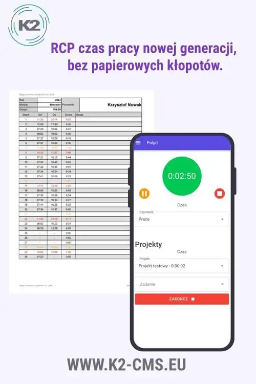 System rejestracji czasu pracy RCP