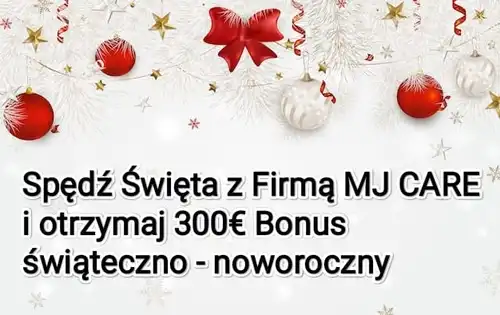 MJ CARE Opieka Niemcy . Wyjazd 10.12 na 1 mc.  Stawka 1900 € +300 € bonus