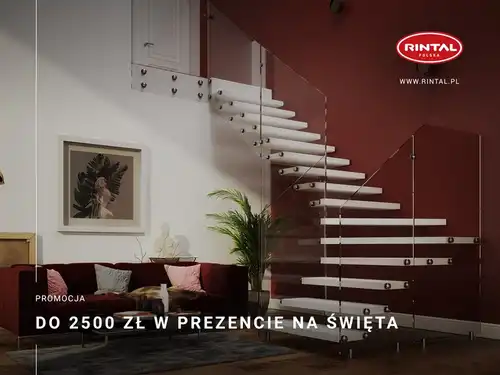 Schody Rintal promocja grudniowa do 2500 zł w prezencie na święta