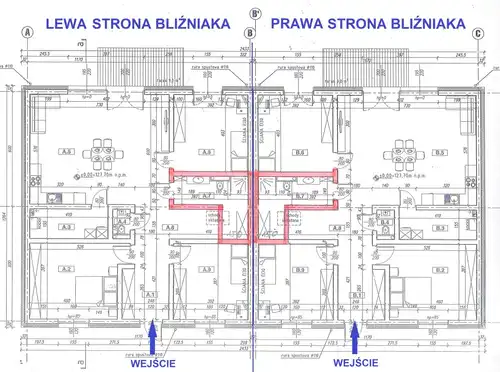 Bliźniak, dwa segmenty do wyboru, stan deweloperki - możliwość dalszego budowania