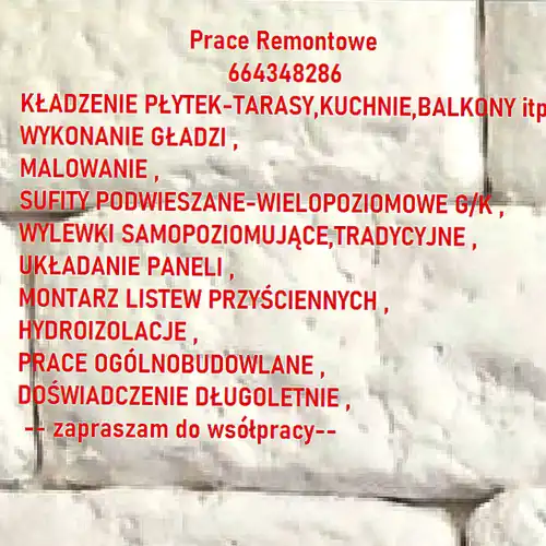 PRACE REMONTOWE-WYKONAM